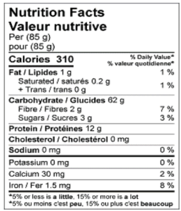 Penne Nutrition Facts