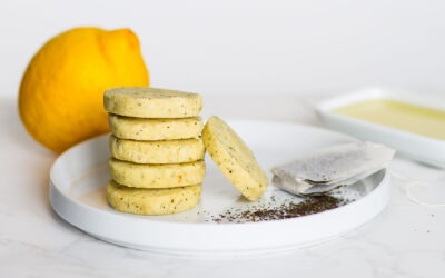 Dairy-Free Shortbread Cookies Infused with Earl Grey Tea and Lemon