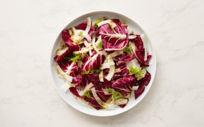 Fennel and Radicchio Salad with Warm Anchovy Vinaigrette